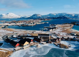 Foto op Canvas Aerial view of Sommarøy outside Tromsø in Northern Norway © PhotosByTIM