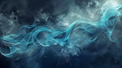 The swirling blue smoke for presentation backgrounds