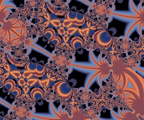 Computer generated abstract colorful fractal artwork - 790707103