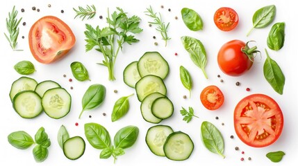 fresh vegetable on a white and isolated background