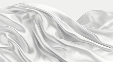 Obraz premium The luxury of white fabric texture background.Closeup of rippled white silk fabric.Abstract white cloth. Cloth soft wave. Creases of satin, silk, and cotton