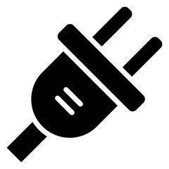 power cable vector icon solid style. perfect use for logo, presentation, website, and more. modern icon design glyph style