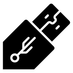 usb cable vector icon solid style. perfect use for logo, presentation, website, and more. modern icon design glyph style
