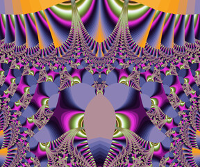 Computer generated abstract colorful fractal artwork - 790709179
