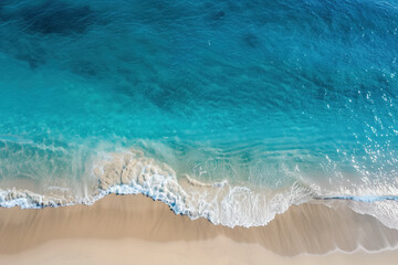 Aerial Drone Shot of a Tropical Beach, Generative AI