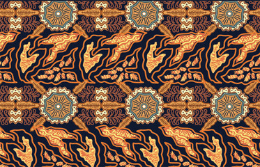 A very unique batik motif from Indonesia.Vector EPS 10
