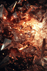 Explosive diamond with sparkling lights for background