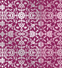 wedding card design, traditional paisley floral pattern , royal India	