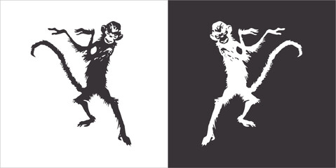 Illustration vector graphics of monkey icon