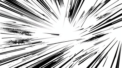 Obraz premium Comic Speed ​​Lines Collection. Dynamic Lines Or Rays