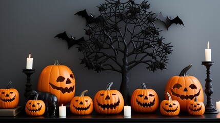 DIY Halloween Decorations for the Home Provide easytofollow tutorials for making cute Halloween decorations to spruce up the home From paper bat garlands to googlyeyed monster wreaths, these crafts wi - obrazy, fototapety, plakaty