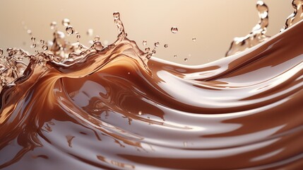 Exquisite Chocolate Liquid in Dynamic Motion Captured with High-Speed Photography