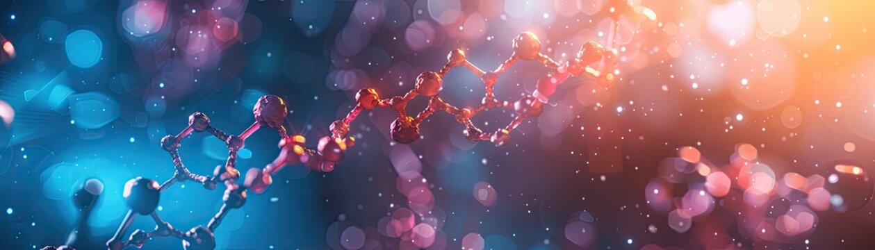 3D illustration of a DNA double helix