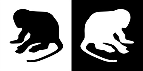 Illustration vector graphics of monkey icon