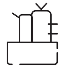 Flower Pot Flowerpot Line Icon