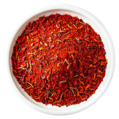 Fototapeta premium A bowl of spices top view isolated on transparent background Remove png, Clipping Path, pen tool