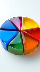 A pie chart showing the diversification of a successful investors assets