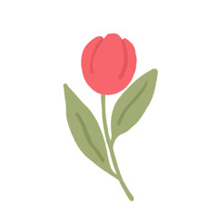 Cute pencil color flower illustration