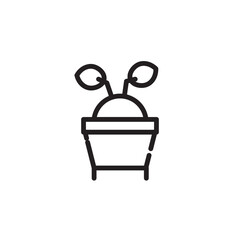 Nature Plant Pollen Line Icon