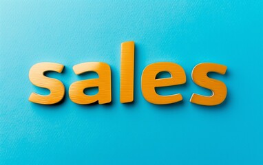 Simple 'Sales' Inscription on a color Background - Discount Events, Seasonal Sales, Commercial Advertising - Retail, Marketing
