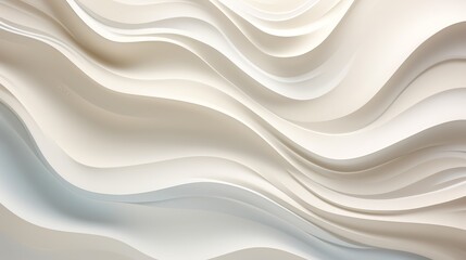 Soft and serene wave patterns in a minimalistic modern 3D art