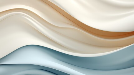 Soft modern waves in a 3D minimal design, subtle and flowing