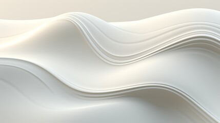 Soft undulating 3D waves in a minimalist modern aesthetic