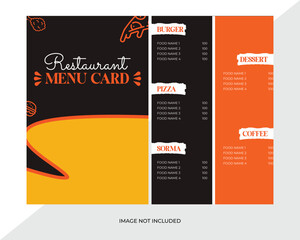 beautiful restaurant menu card design