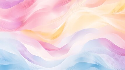 Obraz premium Vibrant Abstract Pastel Waves with a Soft Color Gradient