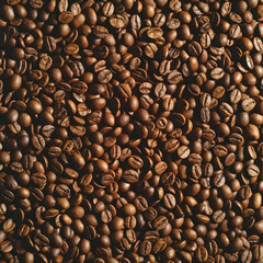 Fototapeta premium Aromatic Roasted Coffee Beans Textured Background