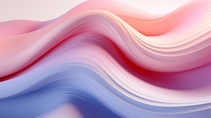 Fototapeta premium Soft waves forming delicate patterns, pastel tones, 3D minimalism,