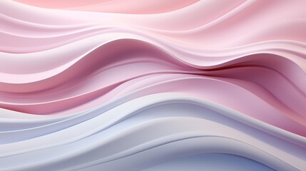 Soft waves forming delicate patterns, pastel tones, 3D minimalism,