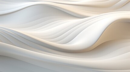 Subtle flow of soft waves in a minimalistic 3D modern art
