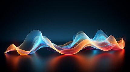 Subtle sound wave interaction, realistic 3D minimal design,
