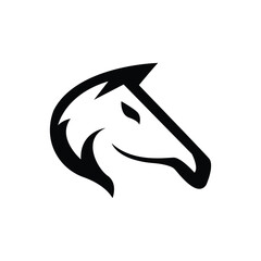 Horse logo. Stallion emblem. Wild mustang rearing icon. Luxury equine estate brand identity. Gold equestrian label design. Vector illustration.
