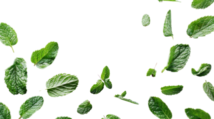 Mint leaves fly