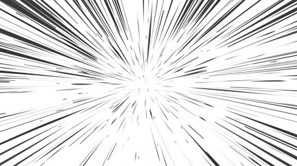 Obraz premium Comic Speed ​​Lines Collection. Dynamic Lines Or Rays