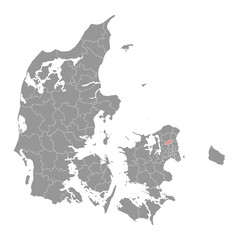Allerod Municipality map, administrative division of Denmark. Vector illustration. - obrazy, fototapety, plakaty
