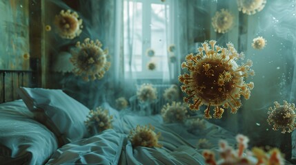 Dangerous virus spreading in bedroom