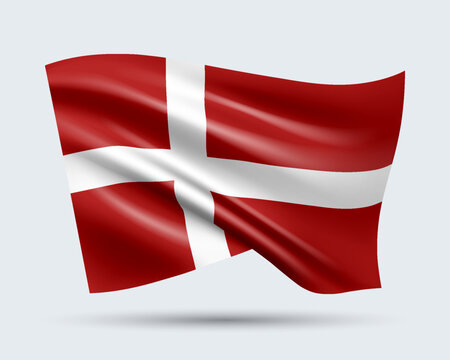 recommend clip art: Vector illustration of 3D-style flag of Denmark isolated on light background. Created using gradient meshes, EPS 10 vector design element from world collection