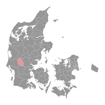 recommend clip art: Billund Municipality map, administrative division of Denmark. Vector illustration.