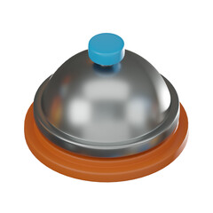 Reception Bell in Hotel Lobby. 3D Render