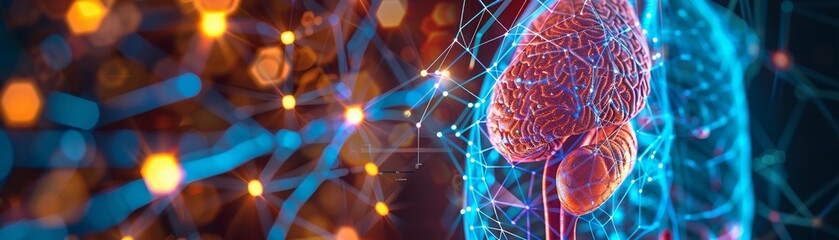 Interactive spleen function display in a digital learning module, immune system study  - obrazy, fototapety, plakaty