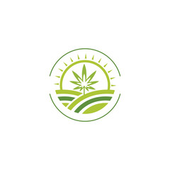 landscape logo, lawn care, agriculture logo,  organic eco farming, farm vector logo design
