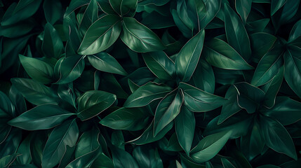 Dark Green Foliage Natural Background