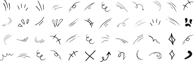 Dynamic line movement element, vibrant abstract shapes, modern design