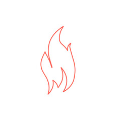 Fire. Outline Icon 