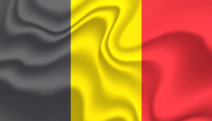 Fototapeta premium Belgium national flag in the wind illustration image