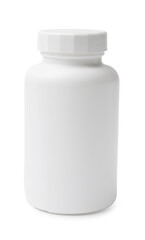 Bottle for vitamin pills isolated on white