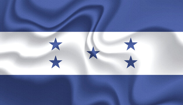 Honduras national flag in the wind illustration image